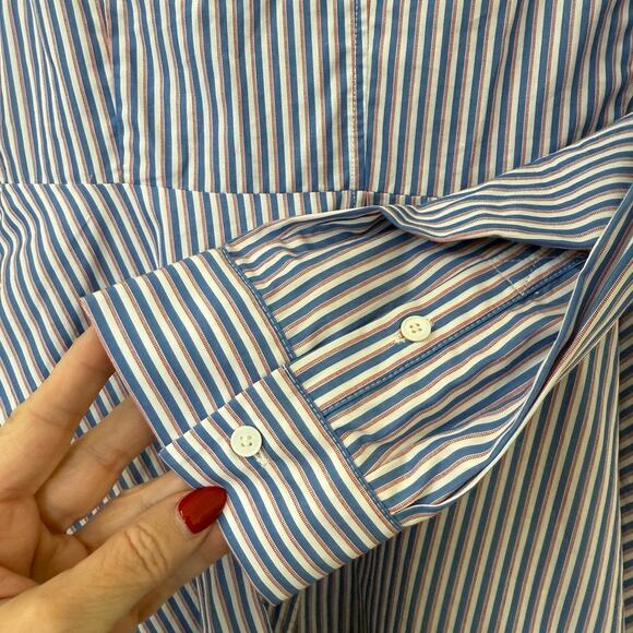 CLAUDIE PIERLOT Stripe Shirt Dress Cotton US 8 Long Sleeve NWT Parisian - Picture 6 of 10
